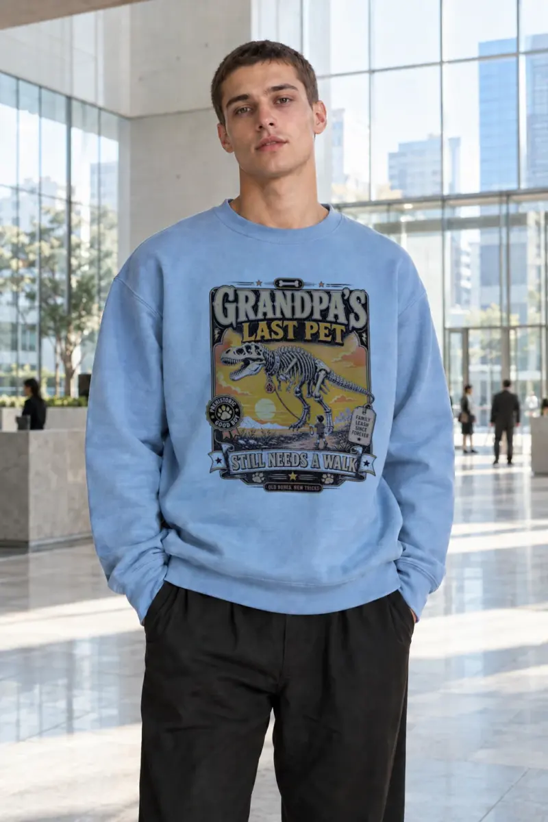 “Grandpa’s Last Pet” Heavy Blend Unisex Crewneck Sweatshirt | Gildan 18000