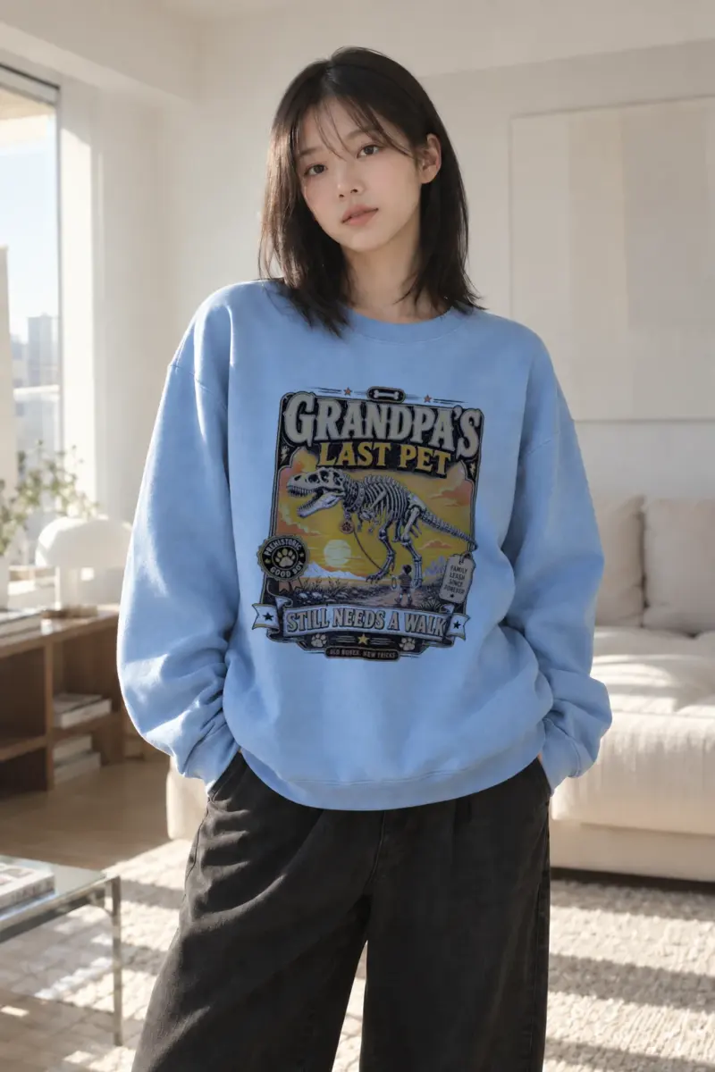 "Grandpa’s Last Pet" Heavy Blend Unisex Crewneck Sweatshirt | Gildan 18000