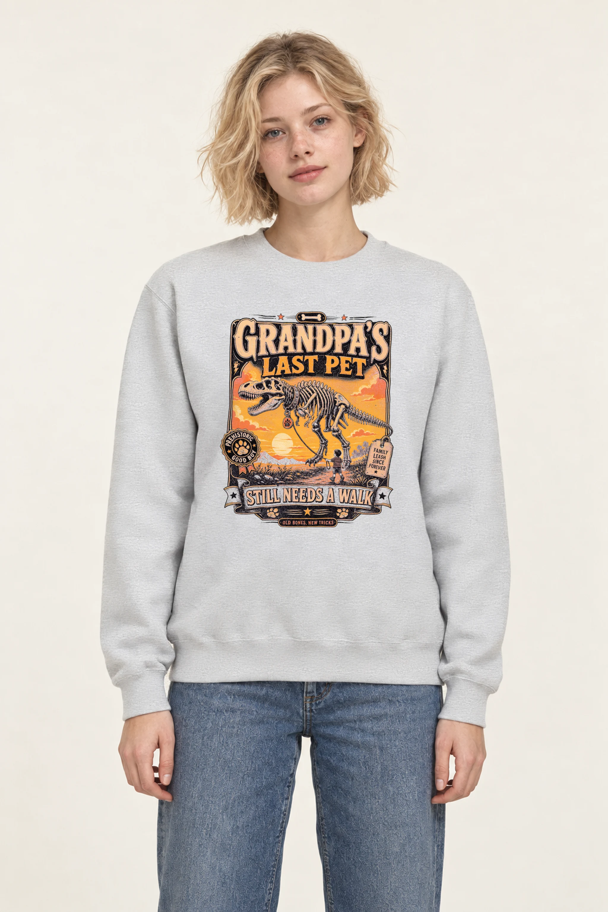 "Grandpa’s Last Pet" 1 Crewneck Sweatshirt
