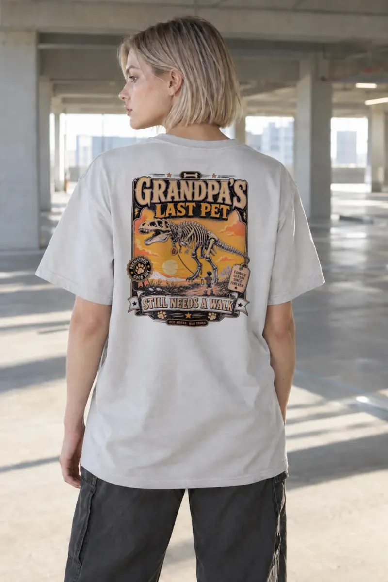"Grandpa's Last Pet" Heavyweight Unisex Crewneck T-shirt | Gildan 5000