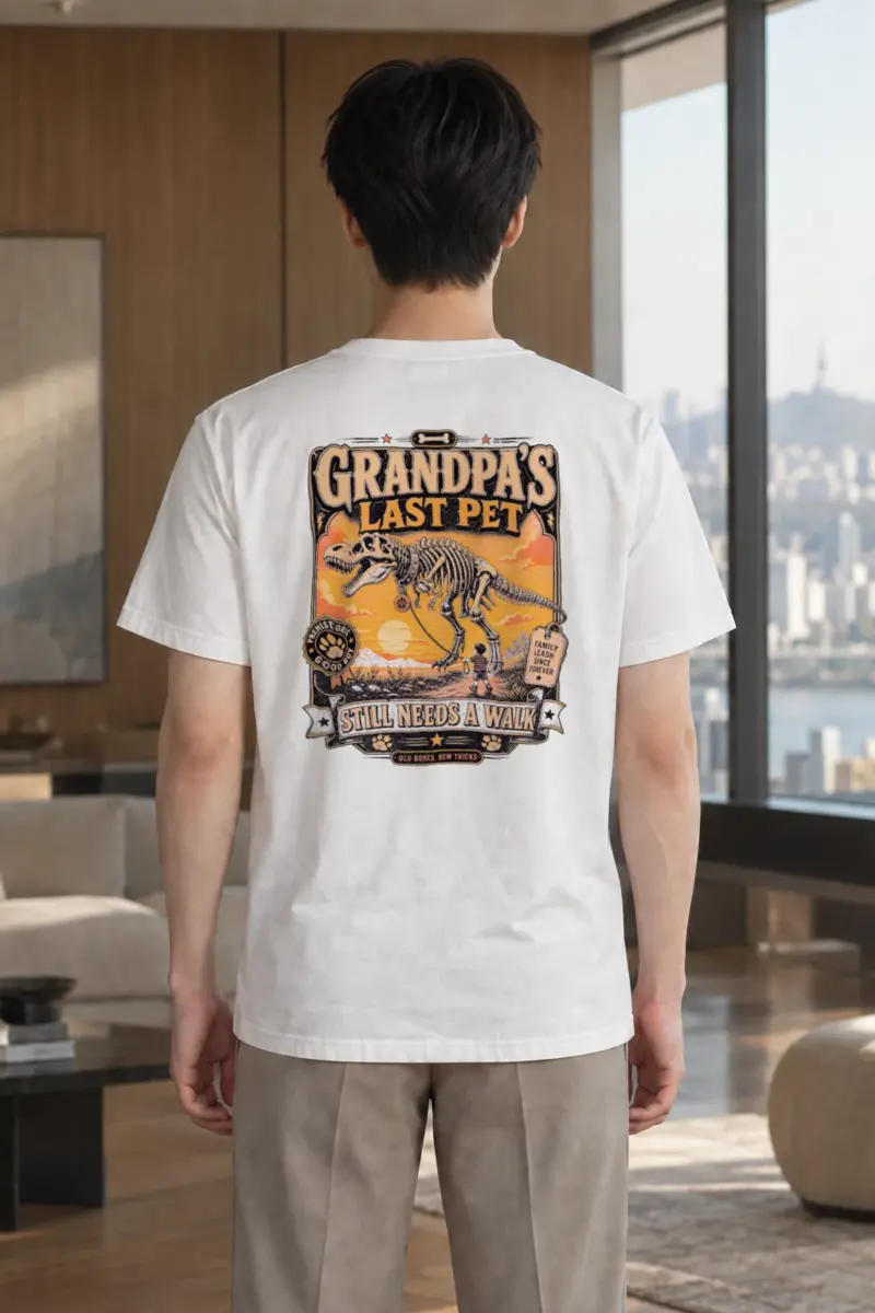 "Grandpa's Last Pet" Heavyweight Unisex Crewneck T-shirt | Gildan 5000