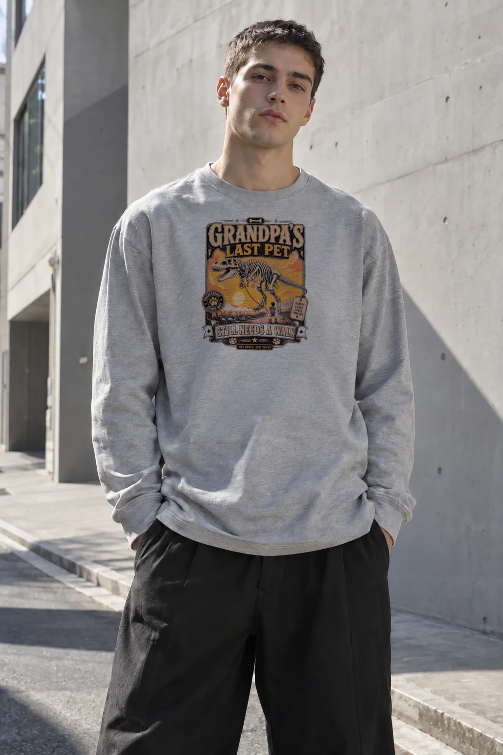 "Grandpa's Last Pet" Unisex Longsleeve T-shirt | Gildan 2400