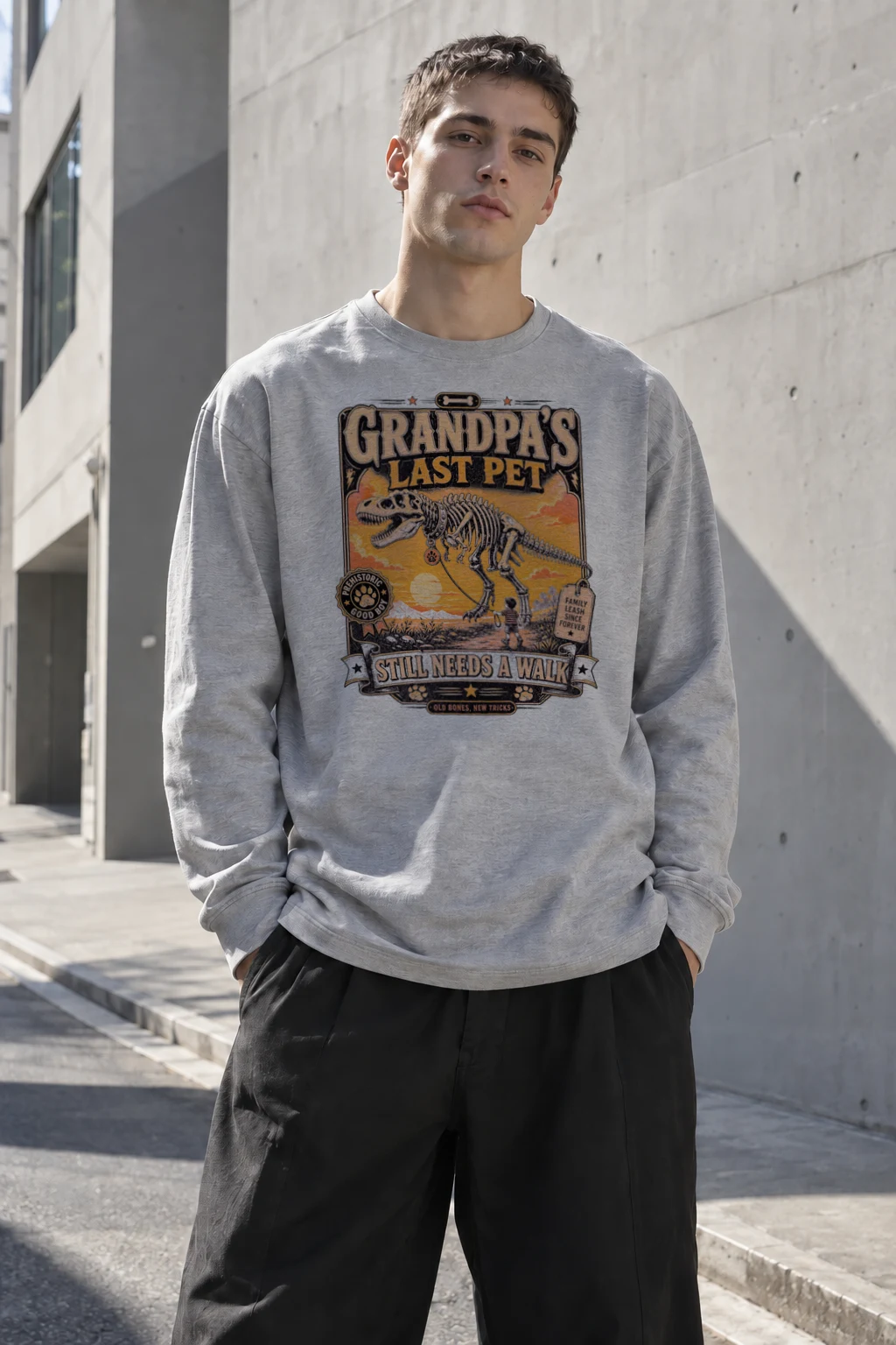 "Grandpa's Last Pet" Unisex Longsleeve T-shirt | Gildan 2400