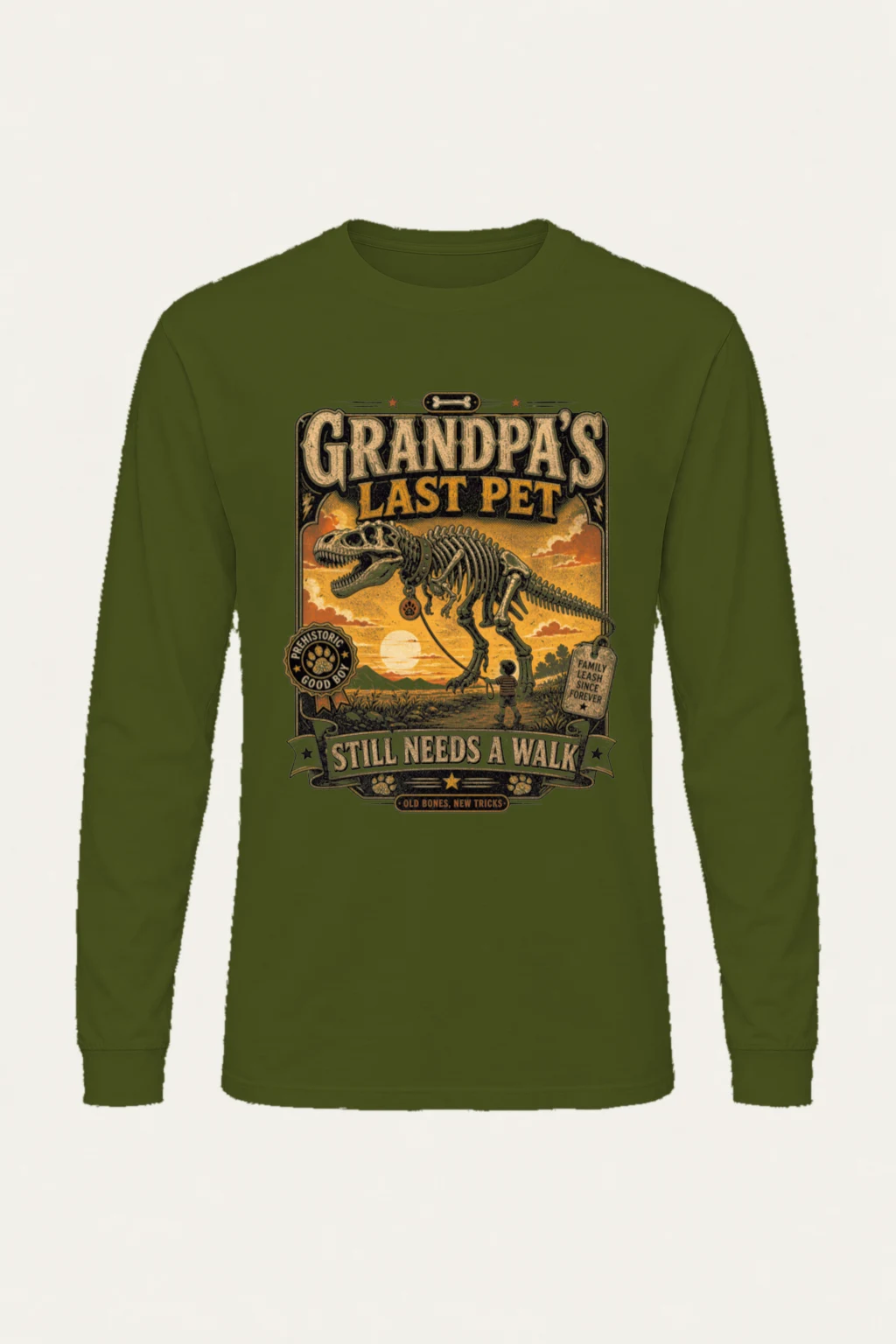 "Grandpa's Last Pet" Unisex Longsleeve T-shirt | Gildan 2400