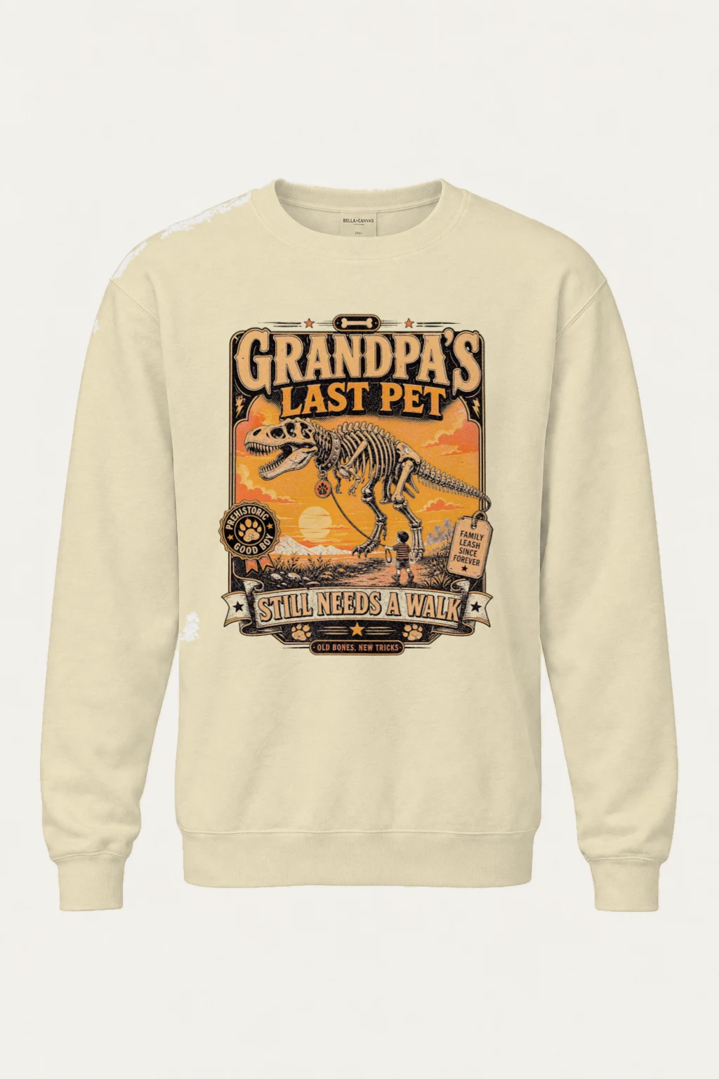 "Grandpa's Last Pet" Unisex Sponge Fleece Crewneck Sweatshirt | Bella + Canvas 3901