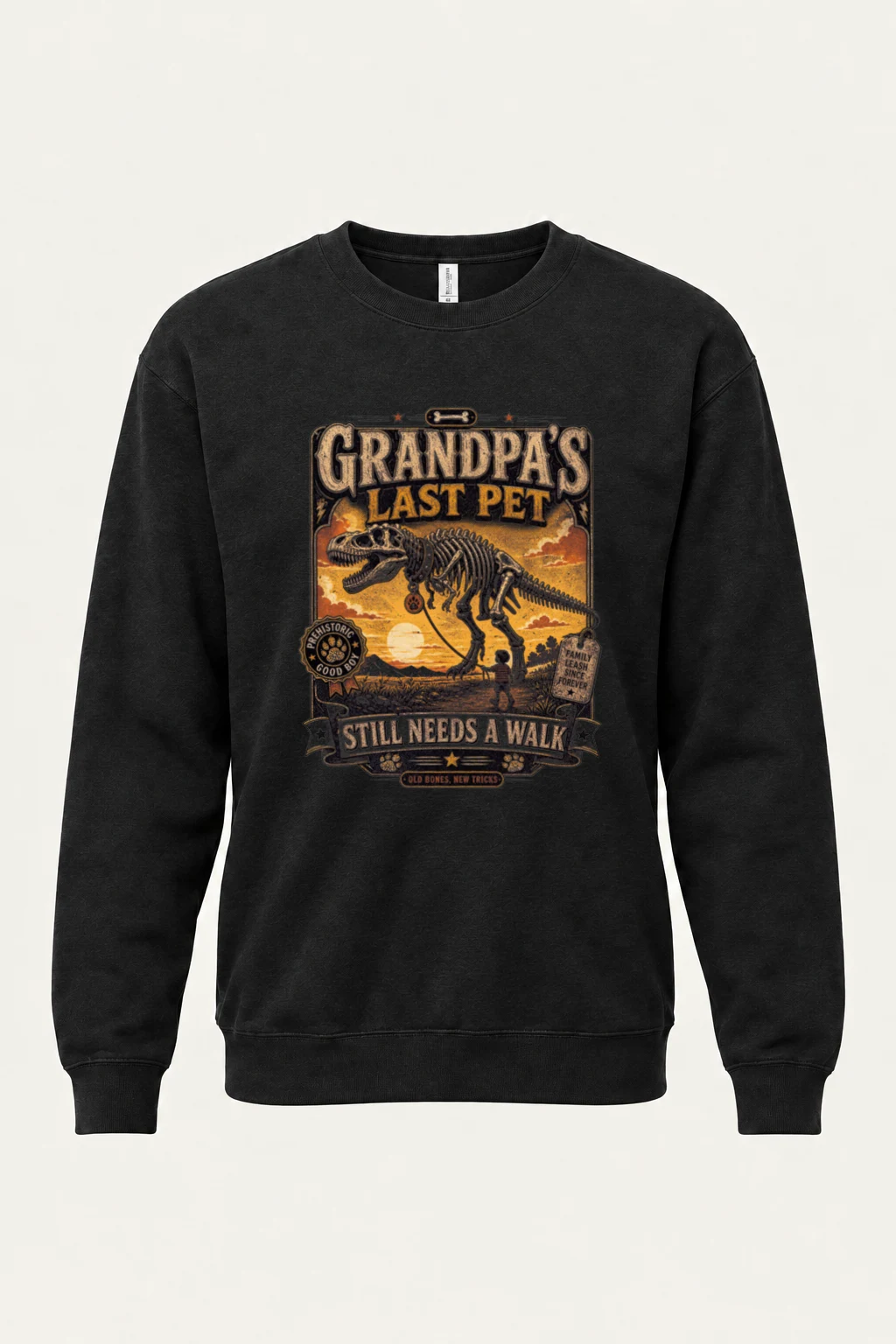 "Grandpa's Last Pet" Unisex Sponge Fleece Crewneck Sweatshirt | Bella + Canvas 3901