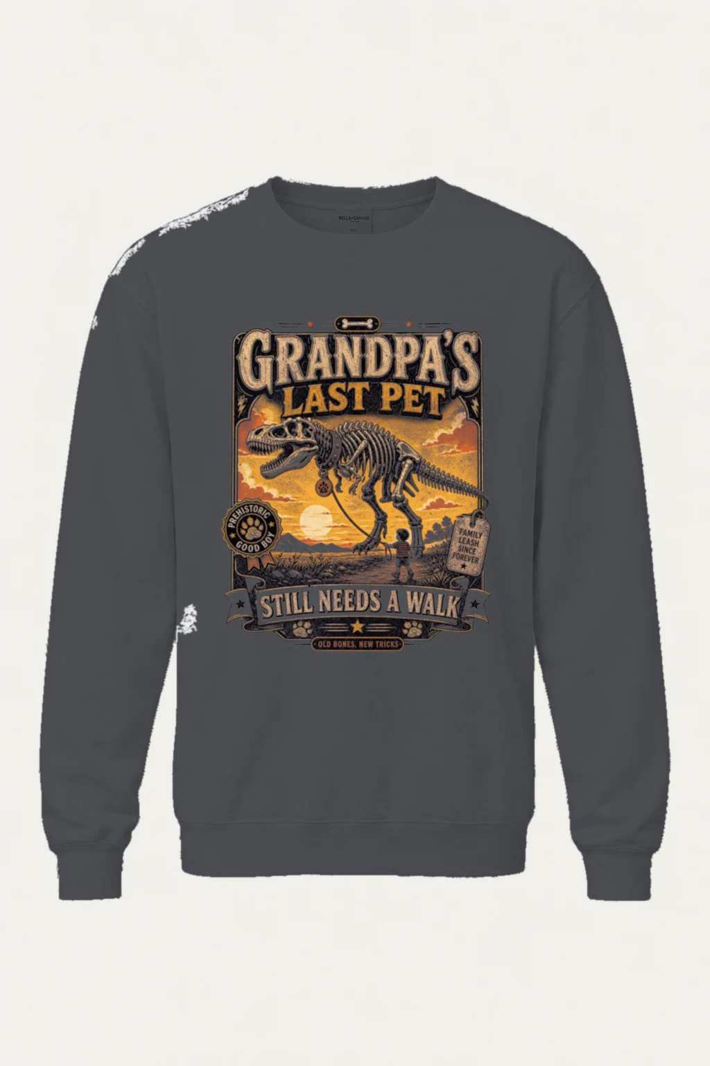 "Grandpa's Last Pet" Unisex Sponge Fleece Crewneck Sweatshirt | Bella + Canvas 3901