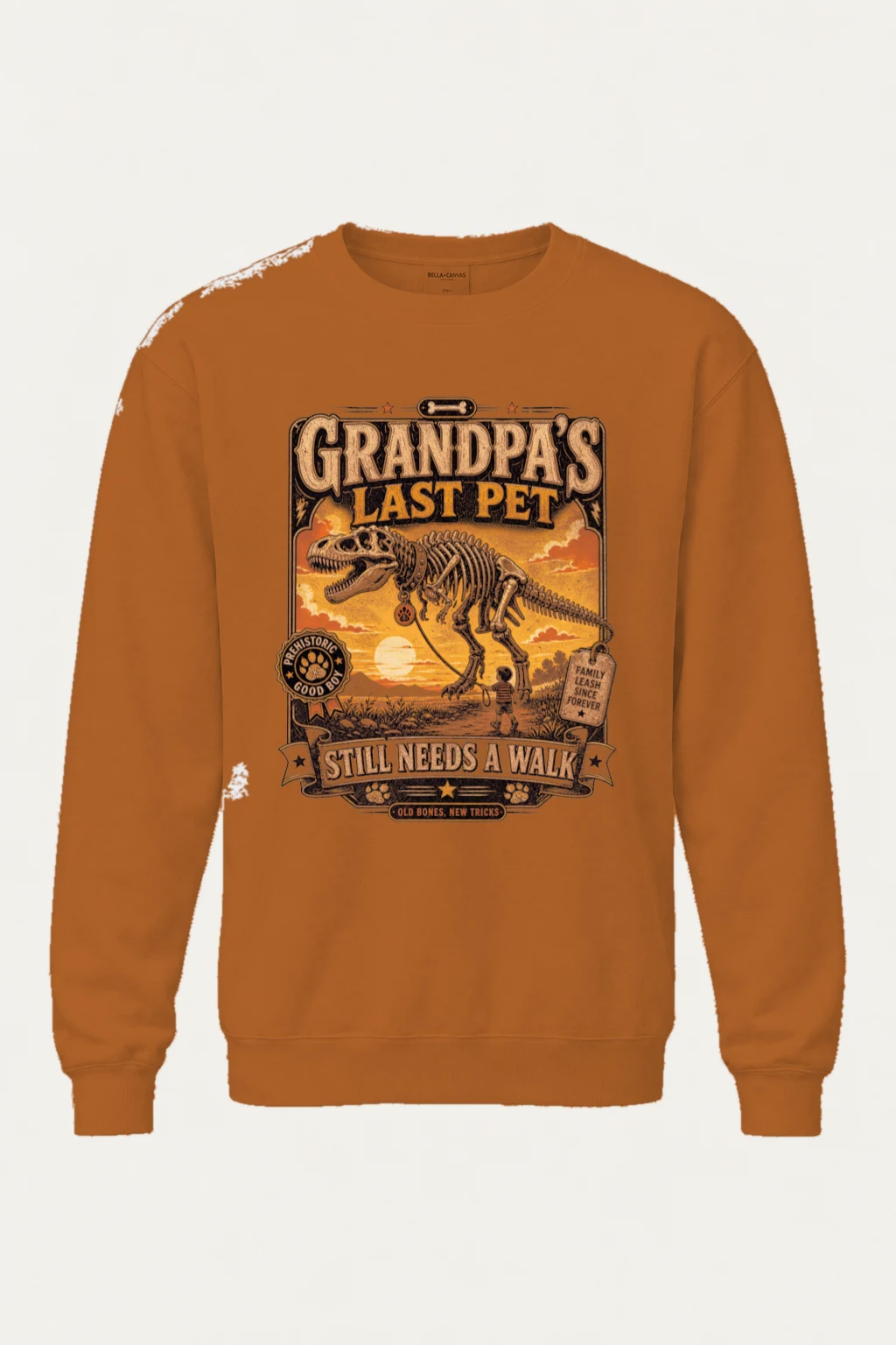 "Grandpa's Last Pet" Unisex Sponge Fleece Crewneck Sweatshirt | Bella + Canvas 3901