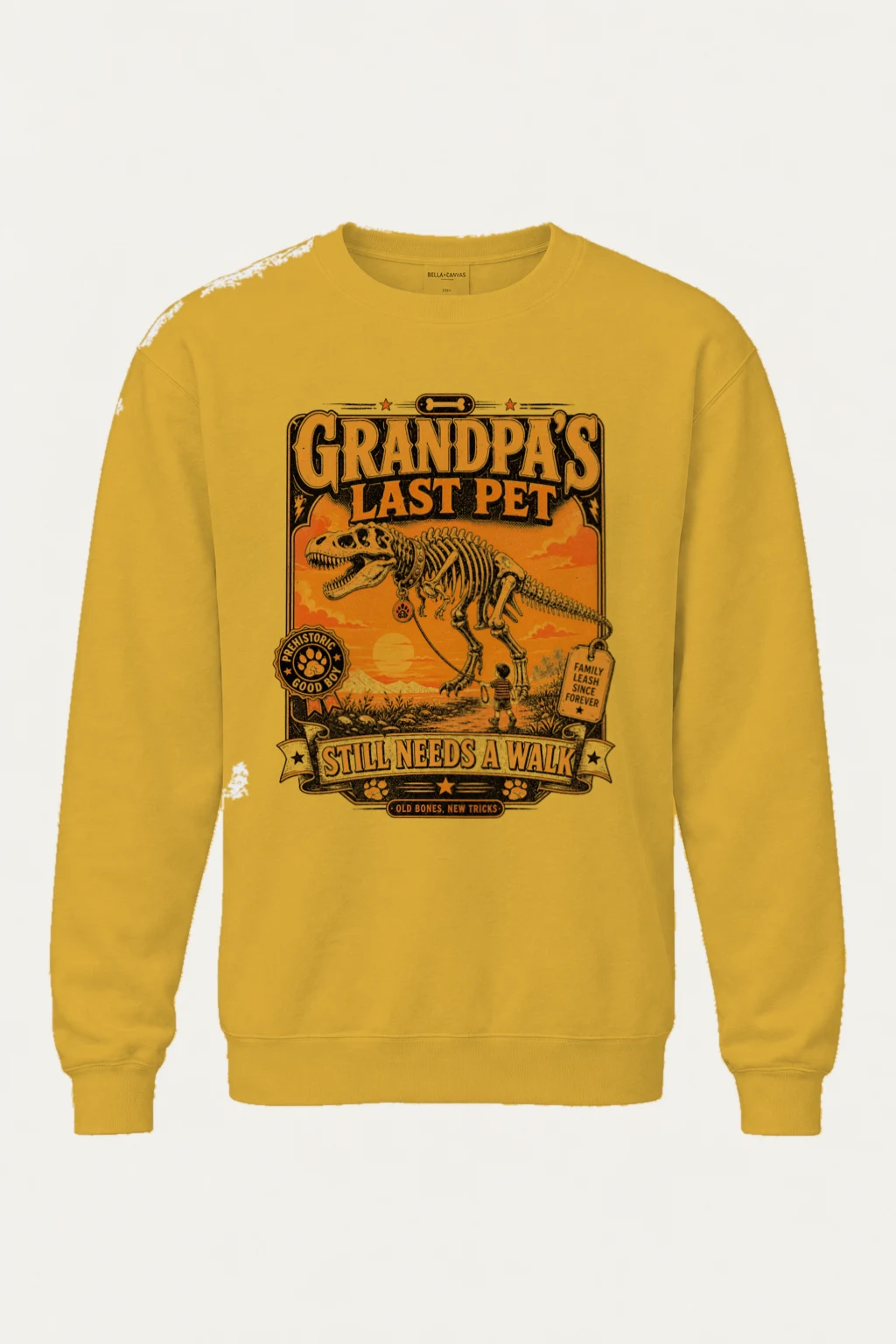 "Grandpa's Last Pet" Unisex Sponge Fleece Crewneck Sweatshirt | Bella + Canvas 3901