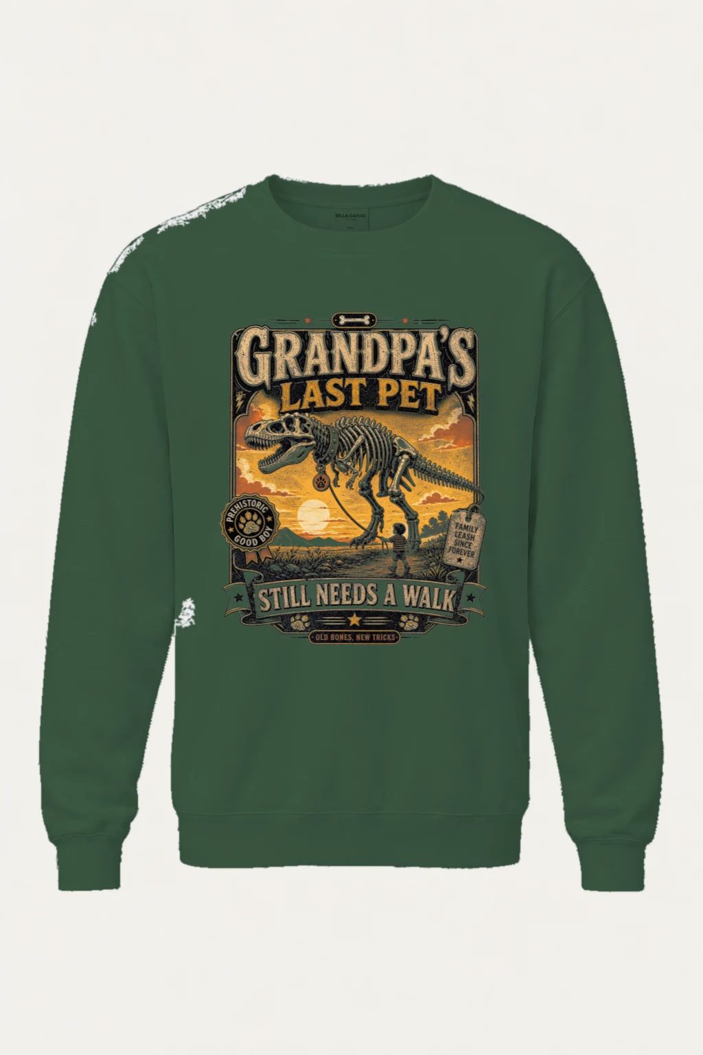 "Grandpa's Last Pet" Unisex Sponge Fleece Crewneck Sweatshirt | Bella + Canvas 3901