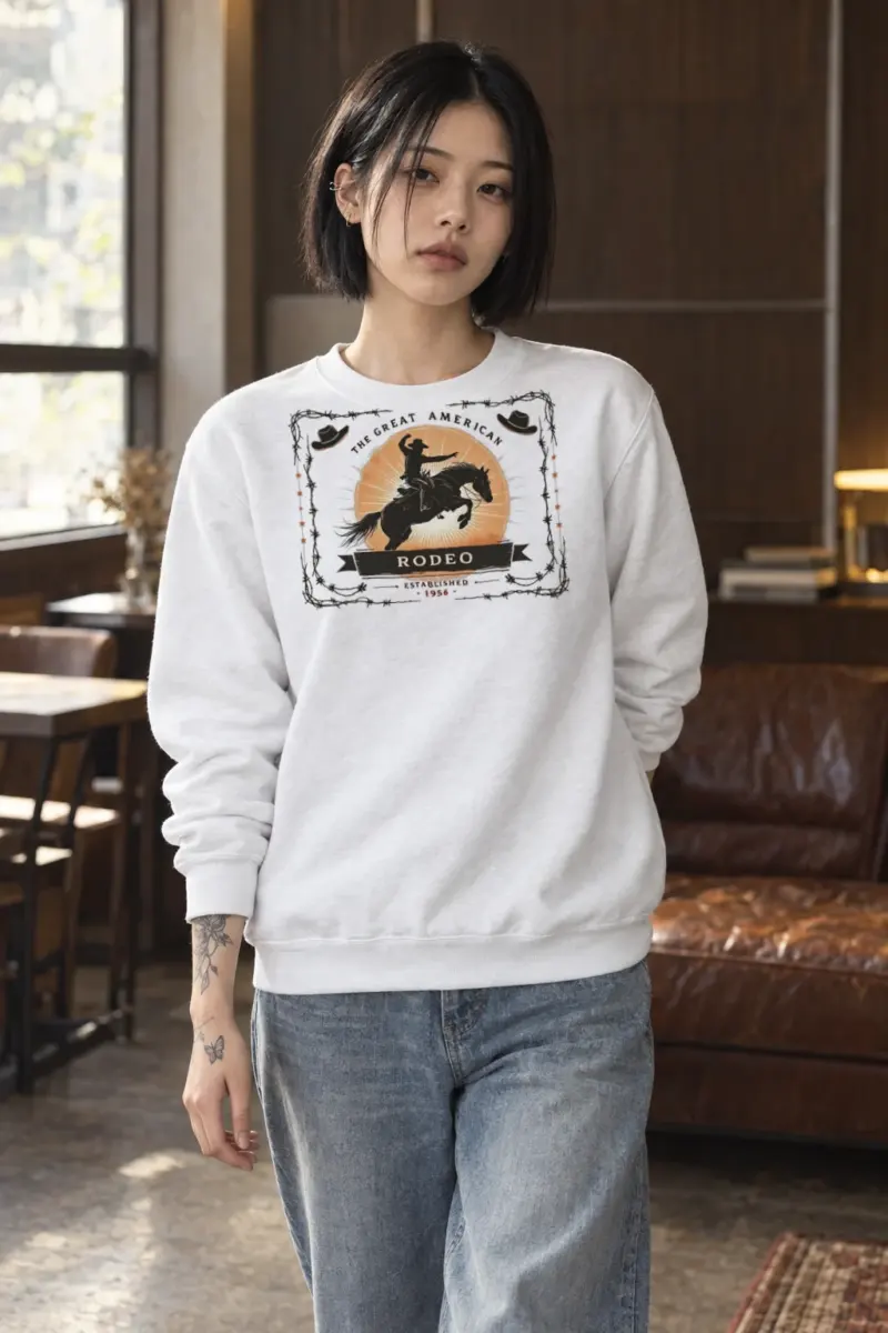 "Great American Rodeo" Heavy Blend Unisex Crewneck Sweatshirt