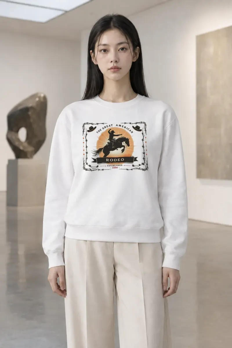 "Great American Rodeo" Heavy Blend Unisex Crewneck Sweatshirt | Gildan 18000