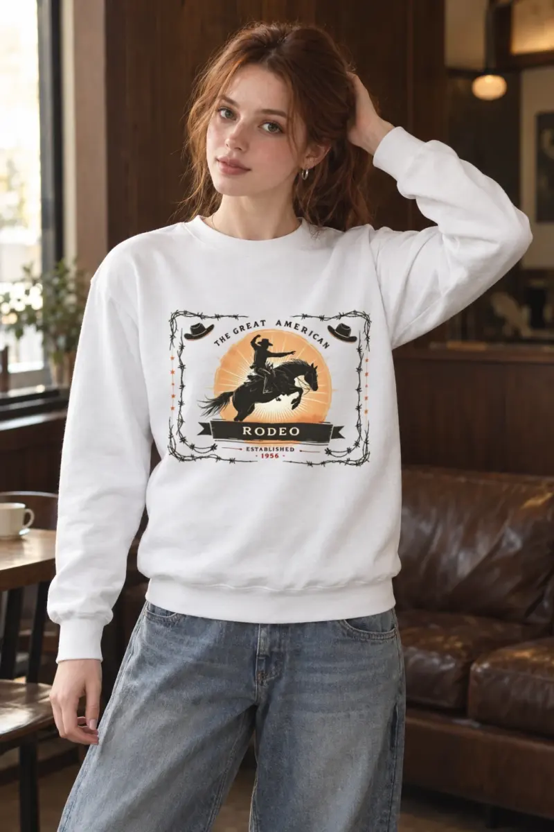 "Great American Rodeo" Heavy Blend Unisex Crewneck Sweatshirt