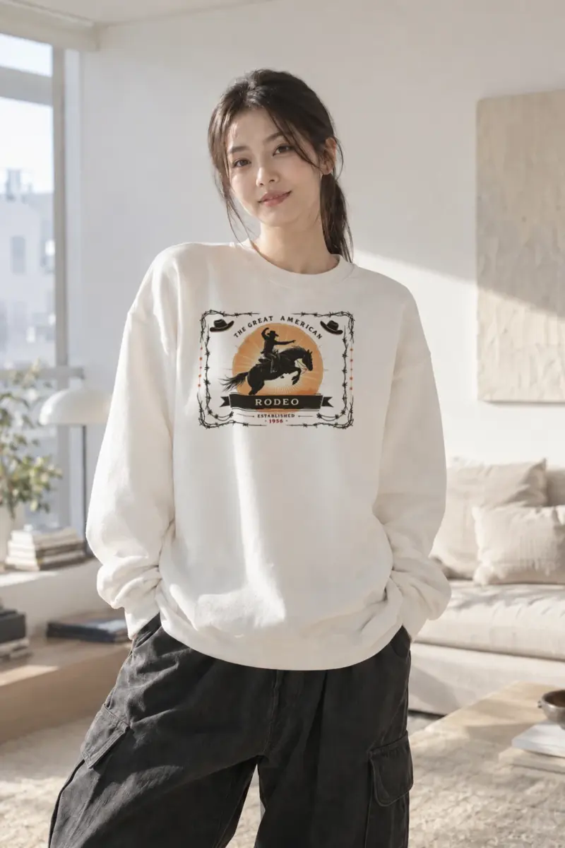 "Great American Rodeo" Heavy Blend Unisex Crewneck Sweatshirt | Gildan 18000