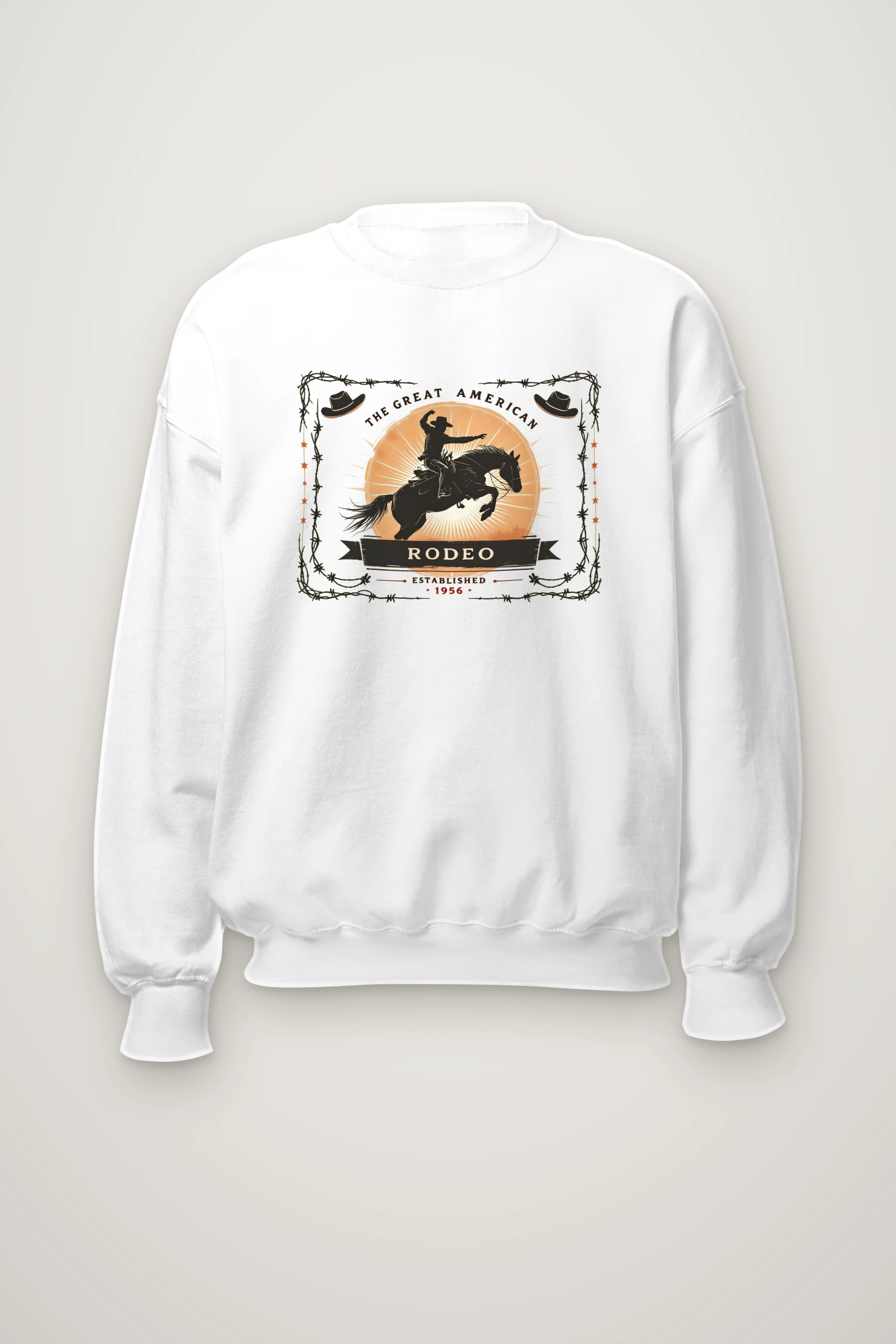 "Great American Rodeo" Heavy Blend Unisex Crewneck Sweatshirt