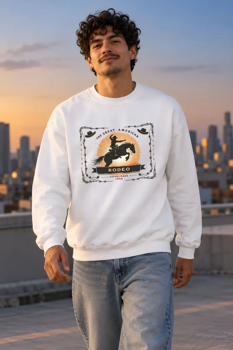 "Great American Rodeo" Heavy Blend Unisex Crewneck Sweatshirt