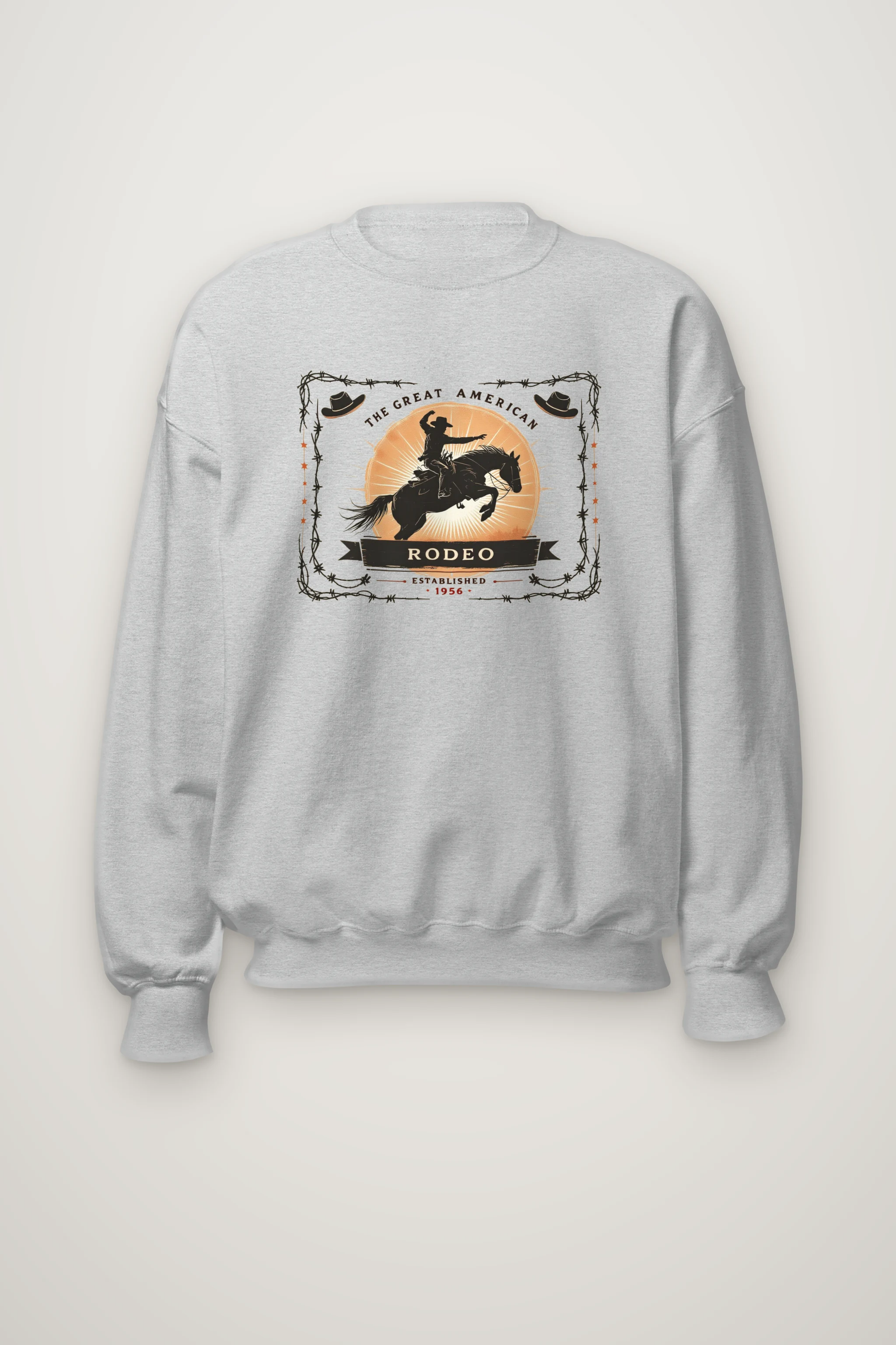 "Great American Rodeo" Heavy Blend Unisex Crewneck Sweatshirt