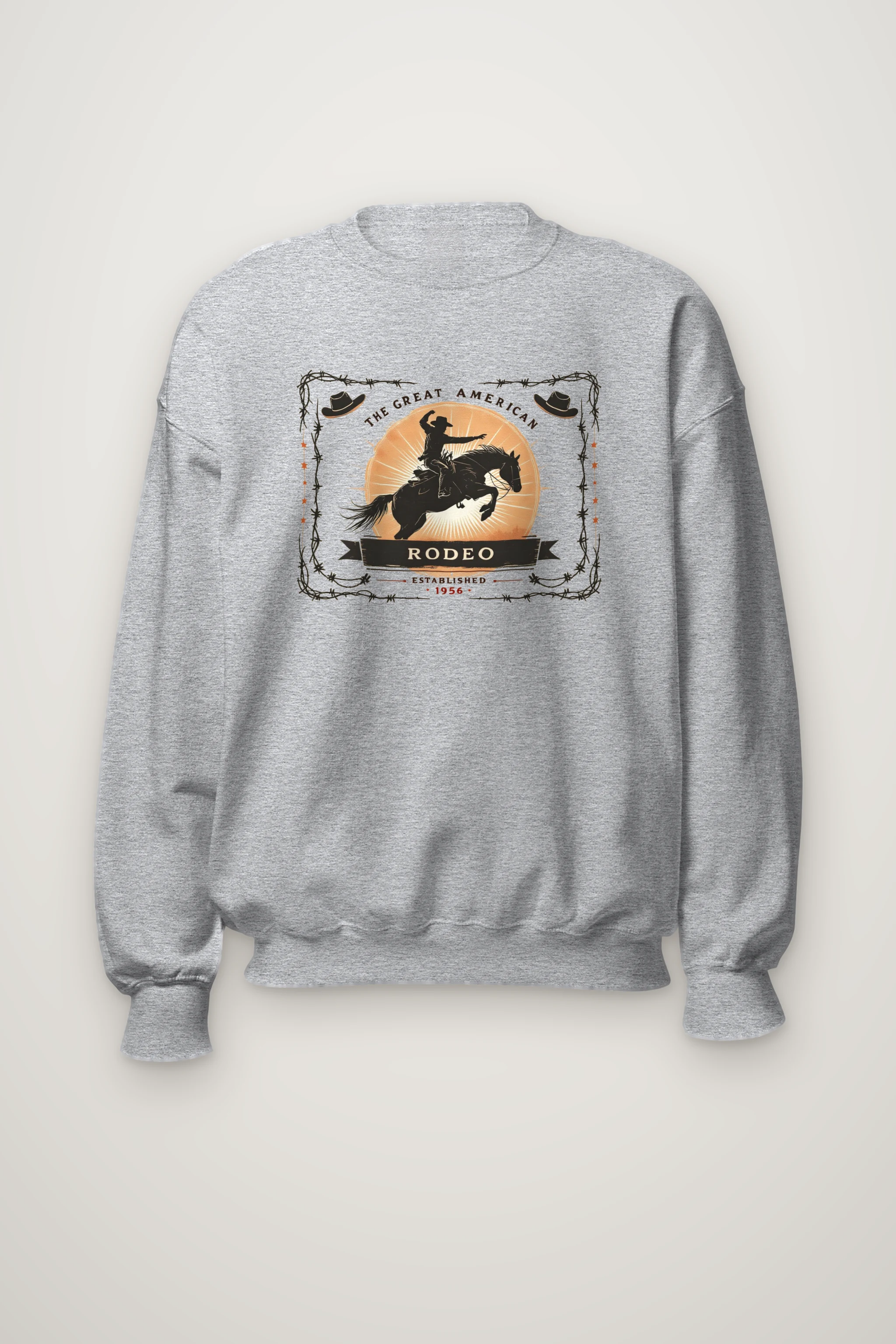 "Great American Rodeo" Heavy Blend Unisex Crewneck Sweatshirt