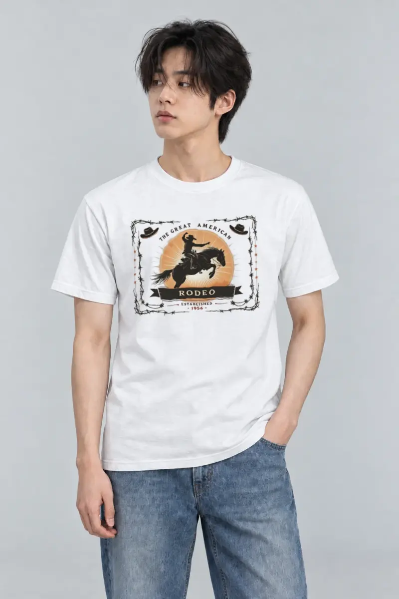 "Great American Rodeo" Heavyweight Unisex Crewneck T-shirt