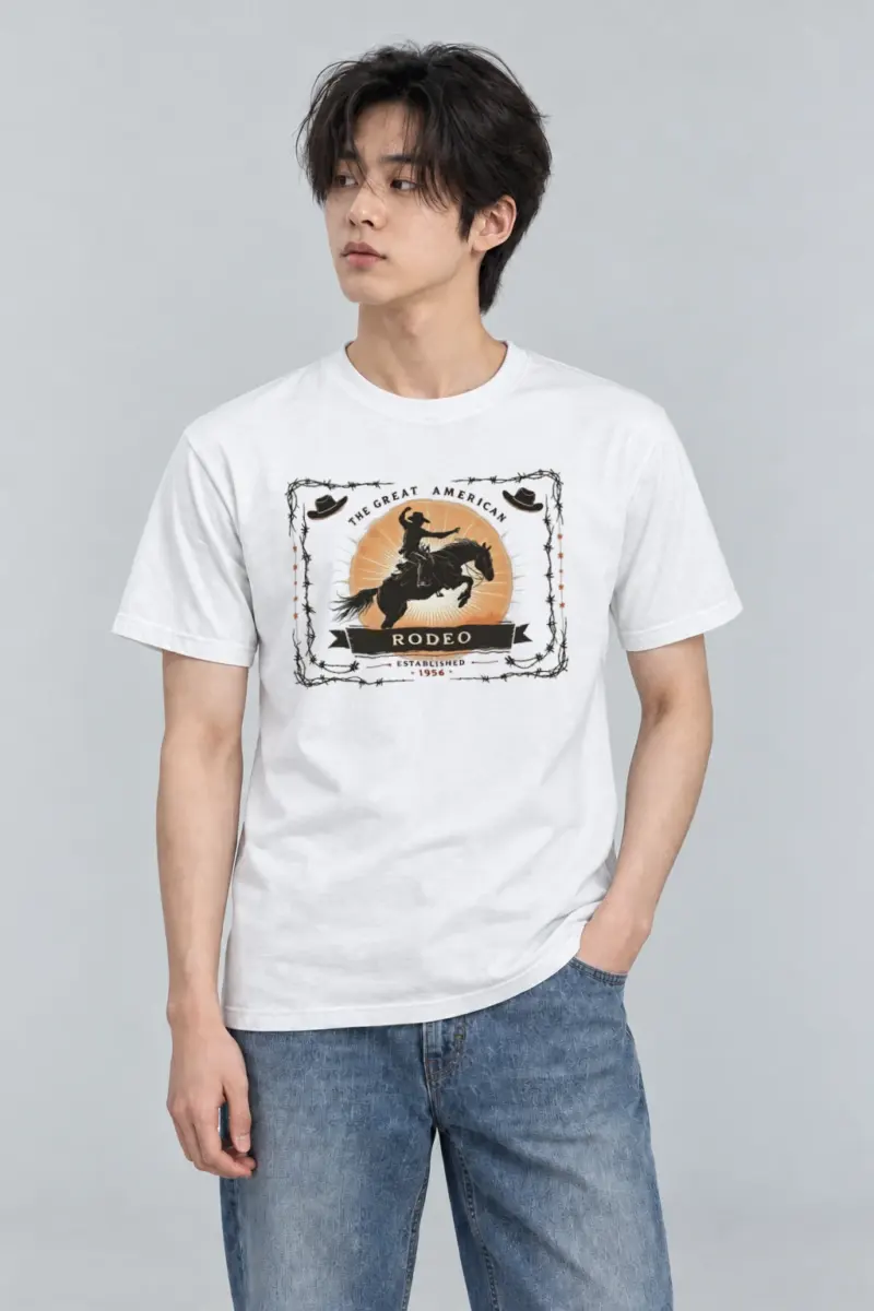 "Great American Rodeo" Heavyweight Unisex Crewneck T-shirt
