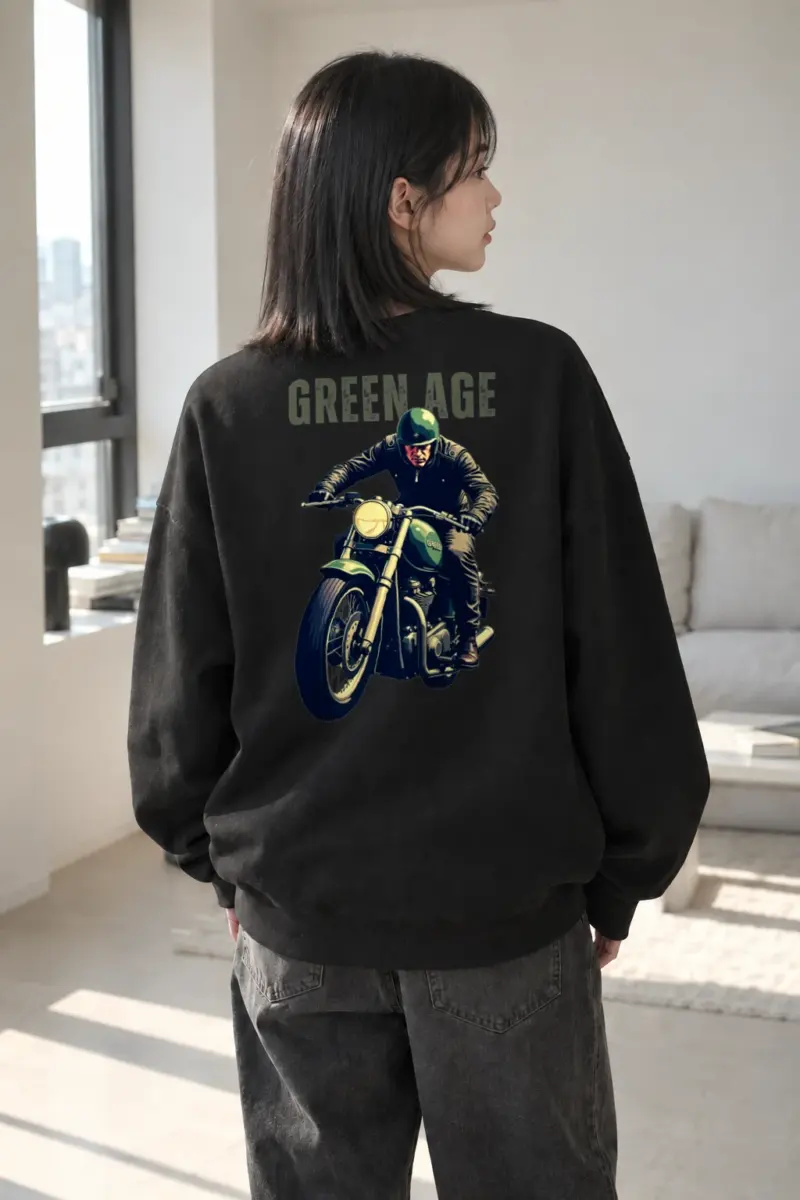 "Green Age Enfield" Heavy Blend Unisex Crewneck Sweatshirt | Gildan 18000