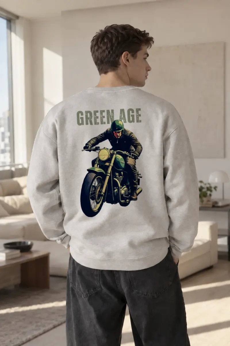 “Green Age Enfield” Heavy Blend Unisex Crewneck Sweatshirt | Gildan 18000