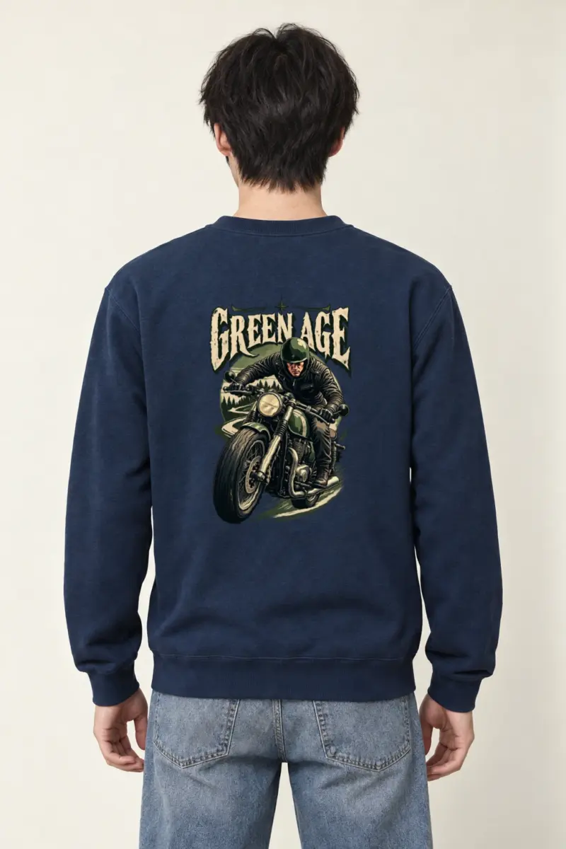 "Green Age Rider" Heavy Blend Unisex Crewneck Sweatshirt