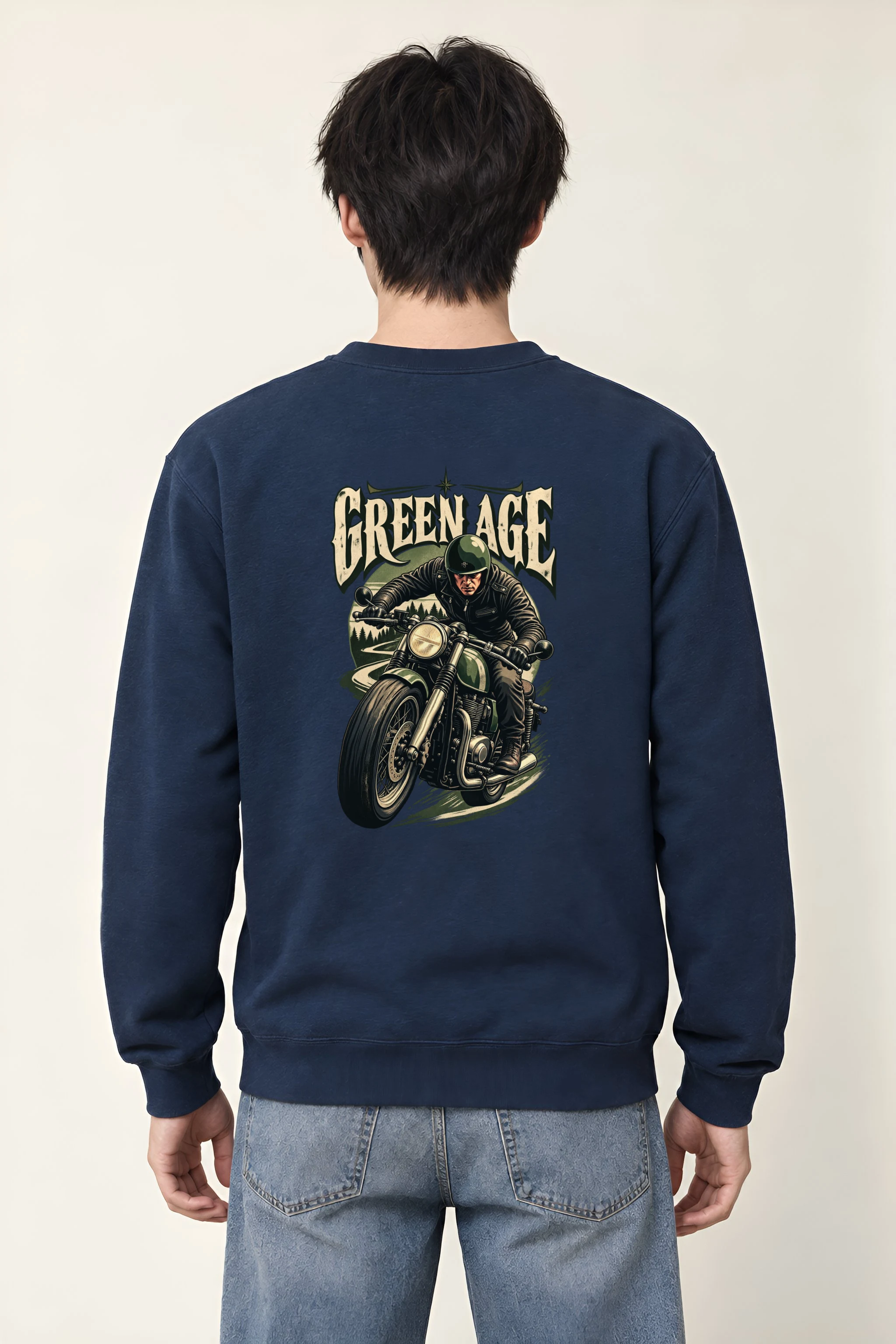 "Green Age Rider" Heavy Blend Unisex Crewneck Sweatshirt