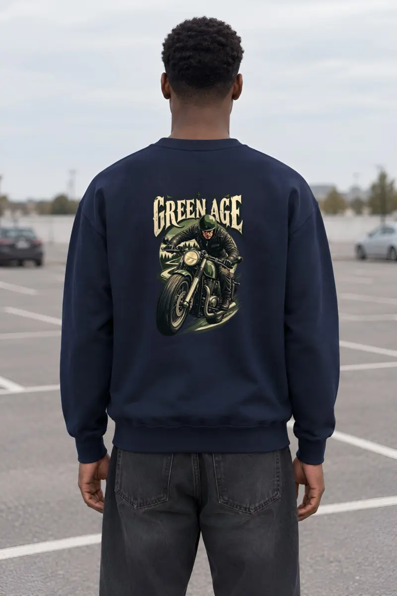 "Green Age Rider" Heavy Blend Unisex Crewneck Sweatshirt