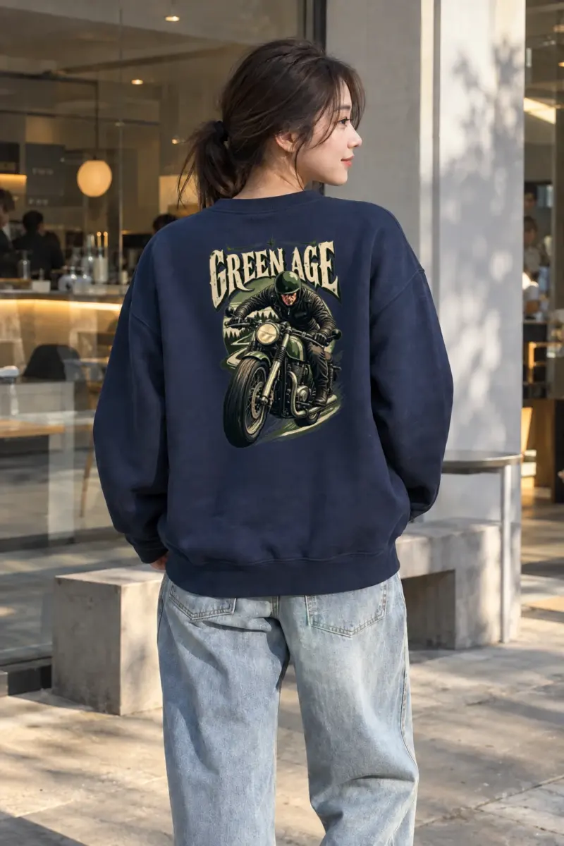 "Green Age Rider" Heavy Blend Unisex Crewneck Sweatshirt | Gildan 18000