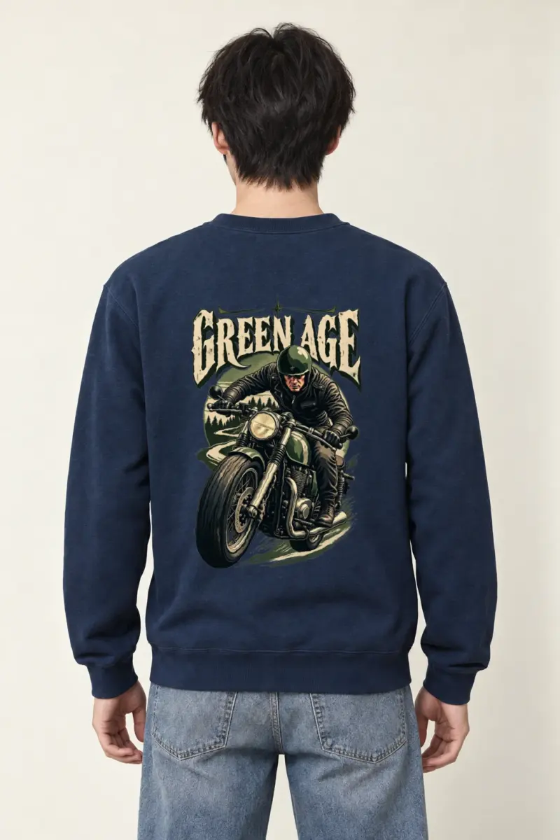"Green Age Rider" Heavy Blend Unisex Crewneck Sweatshirt