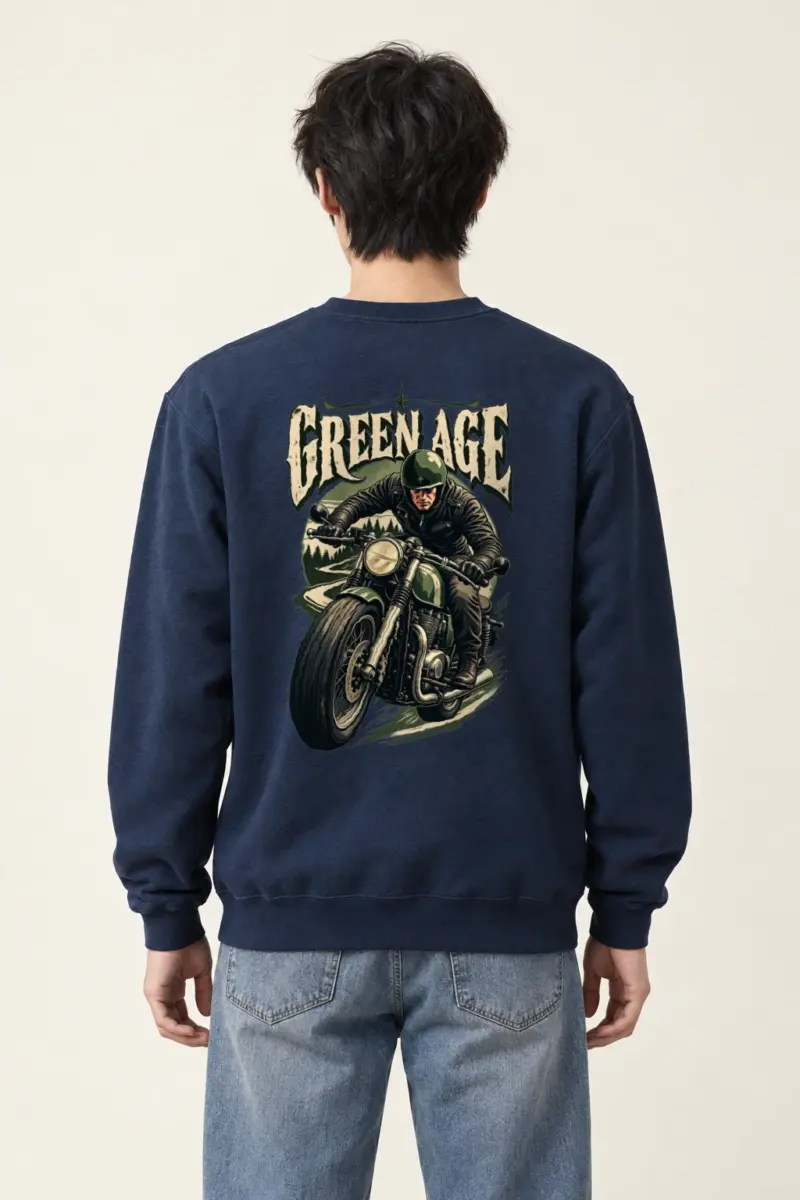 "Green Age Rider" Heavy Blend Unisex Crewneck Sweatshirt | Gildan 18000