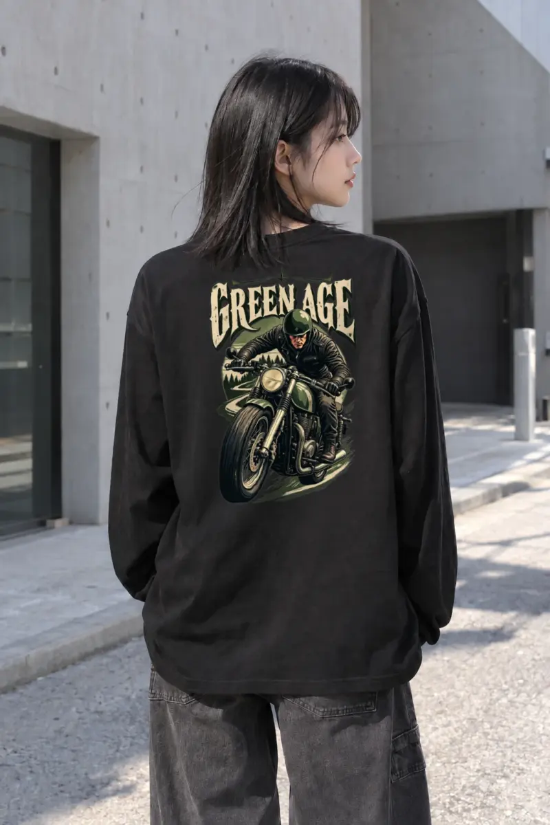 "Green Age Rider" Unisex Longsleeve T-shirt | Gildan 2400