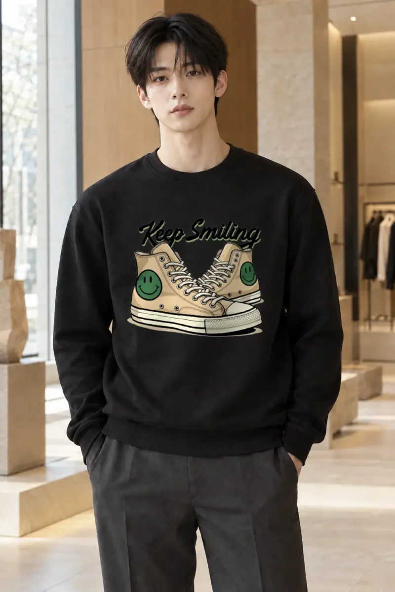 "Green Grin Laces" Heavy Blend Unisex Crewneck Sweatshirt | Gildan 18000