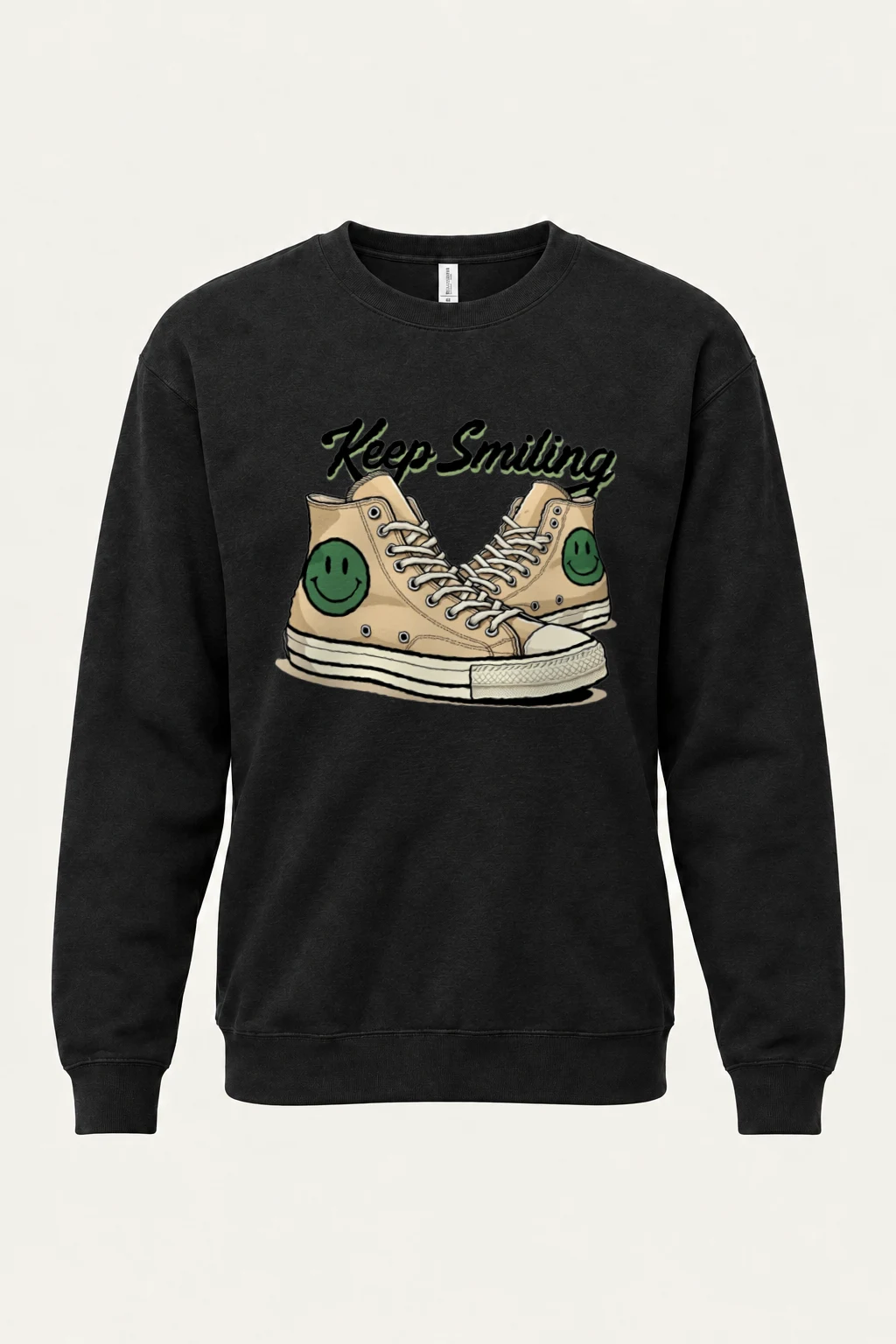"Green Grin Laces" Heavy Blend Unisex Crewneck Sweatshirt | Gildan 18000