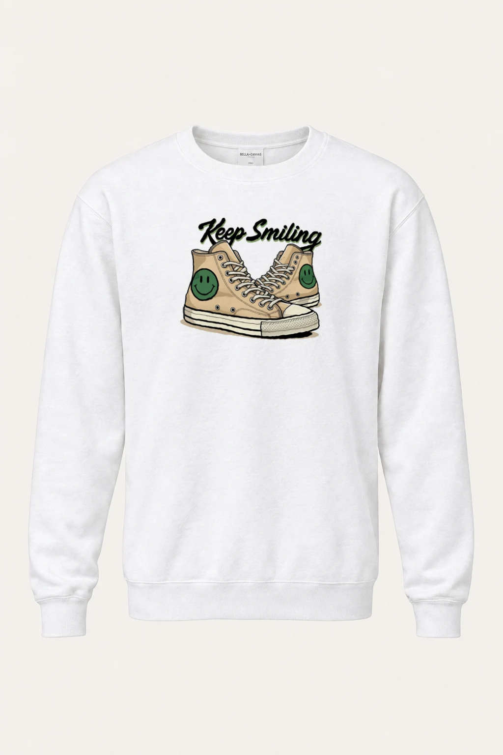"Green Grin Laces" Heavy Blend Unisex Crewneck Sweatshirt | Gildan 18000