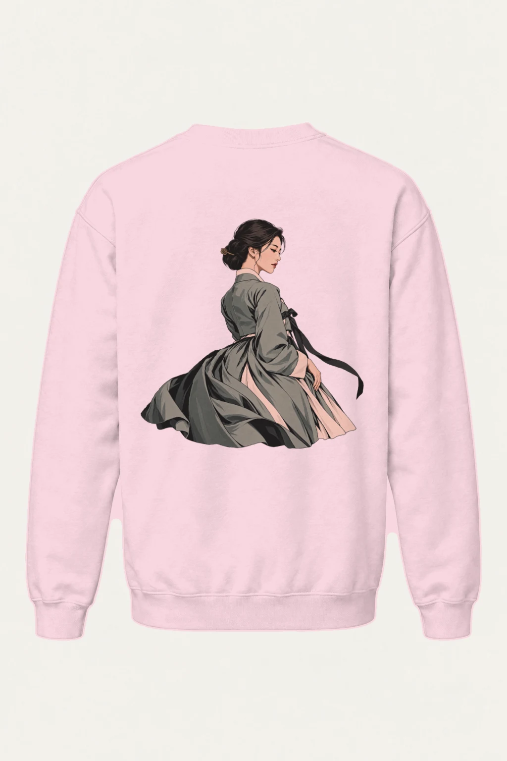 "Green Hanbok Portrait" Heavy Blend Unisex Crewneck Sweatshirt | Gildan 18000