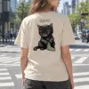 "Green Sock Kitten" Heavyweight Unisex Crewneck T-shirt | Gildan 5000