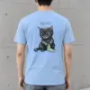 "Green Sock Kitten" Heavyweight Unisex Crewneck T-shirt