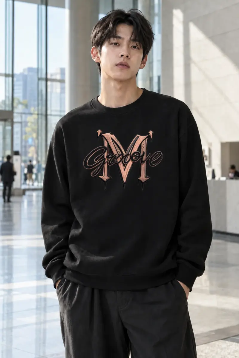 "Groove Gothic M" Heavy Blend Unisex Crewneck Sweatshirt | Gildan 18000