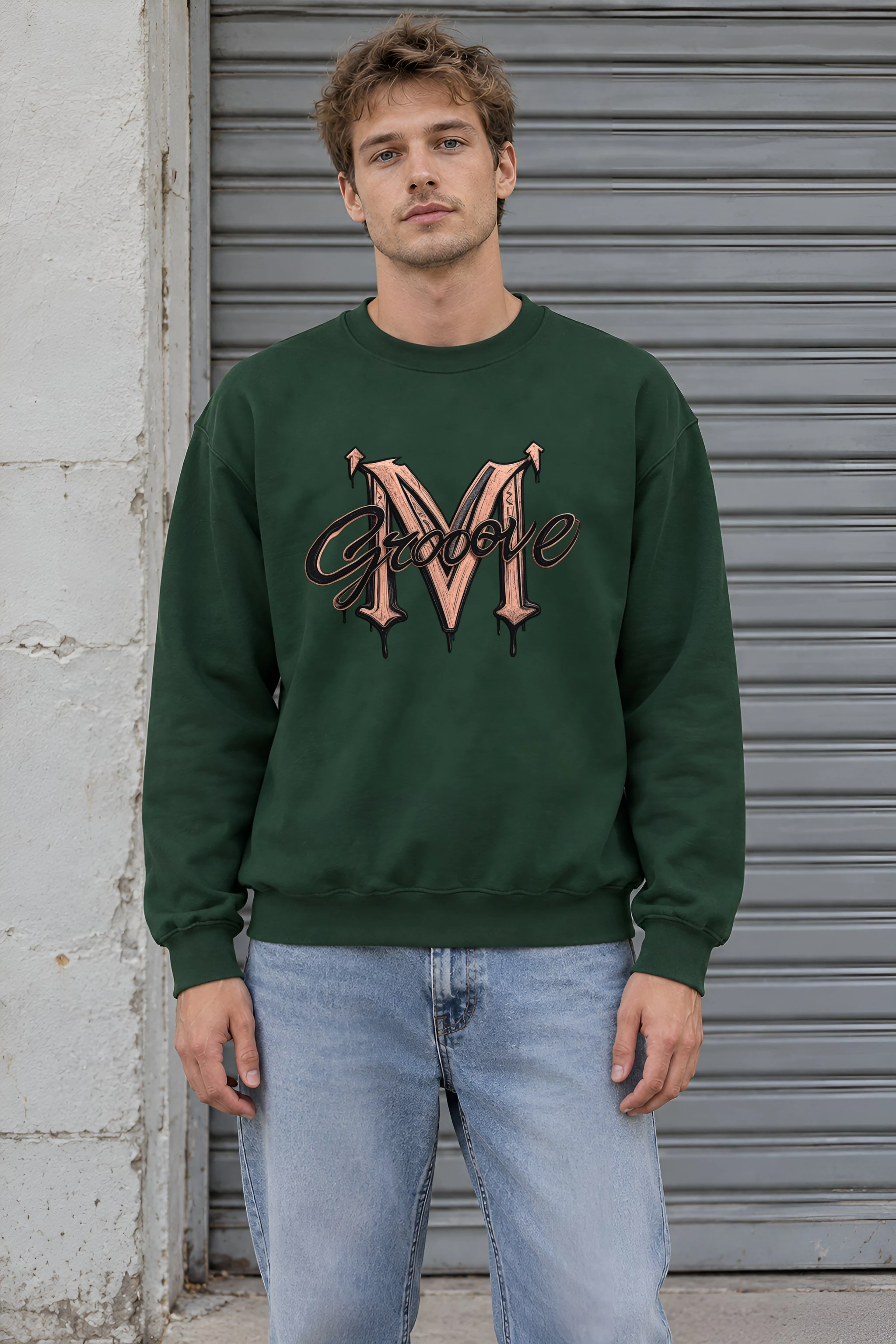 "Groove Gothic M" 1 Crewneck Sweatshirt