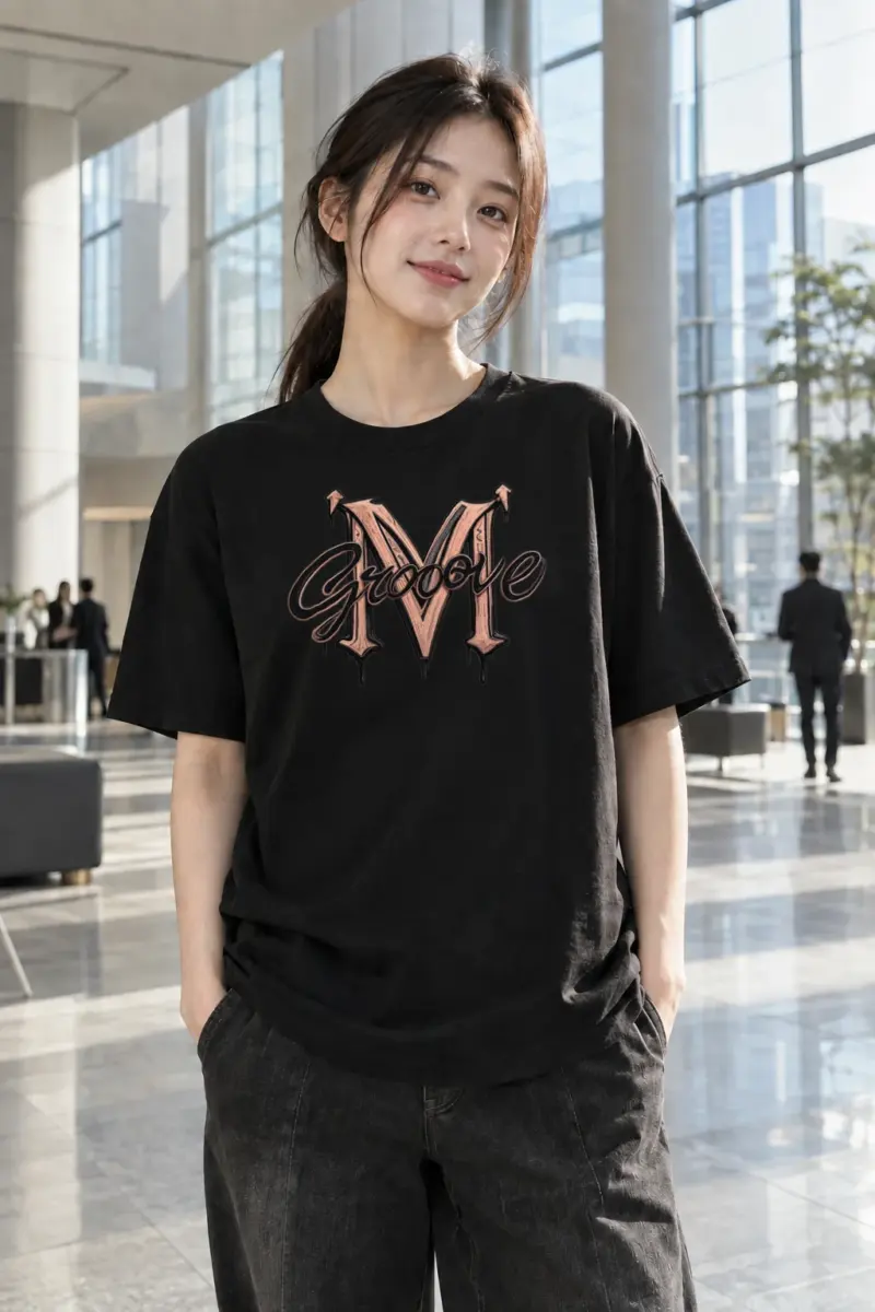 "Groove Gothic M" Heavyweight Unisex Crewneck T-shirt | Gildan 5000