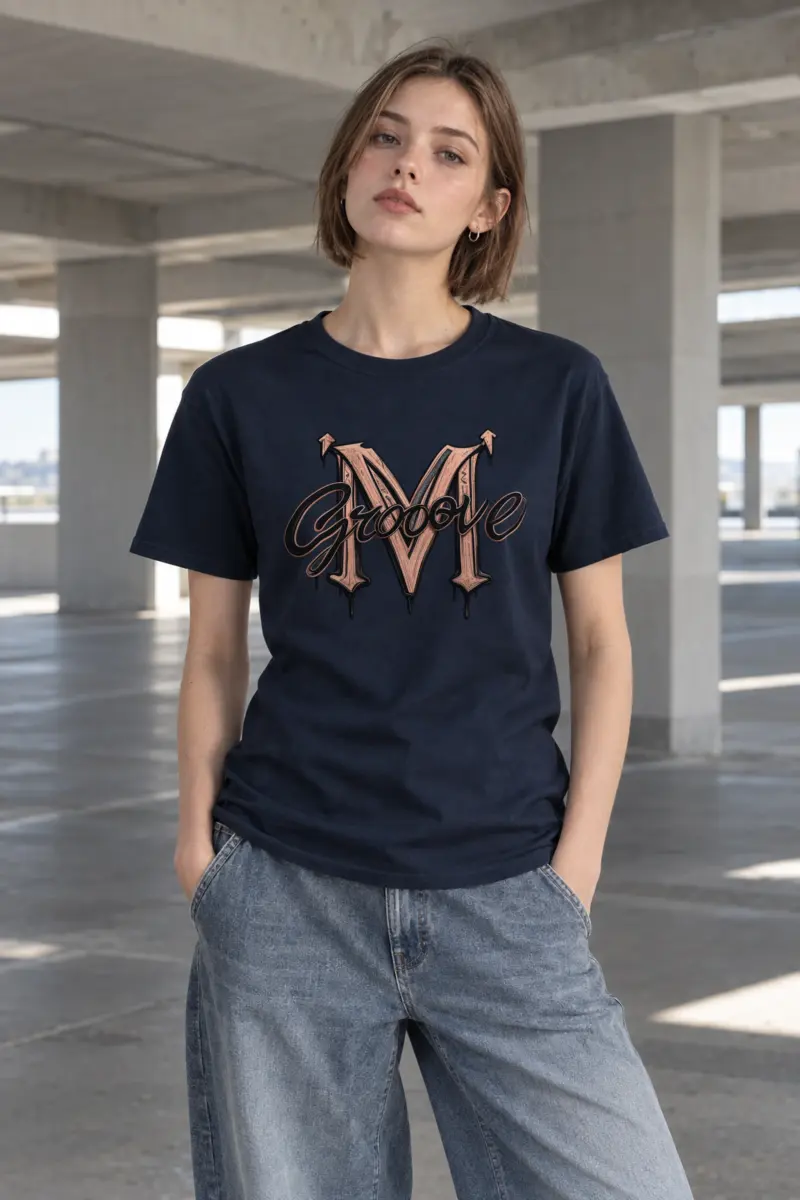 "Groove Gothic M" Heavyweight Unisex Crewneck T-shirt