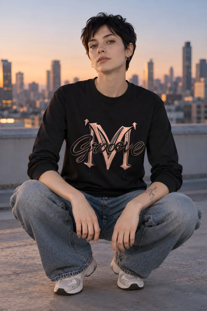 "Groove Gothic M" Unisex Longsleeve T-shirt