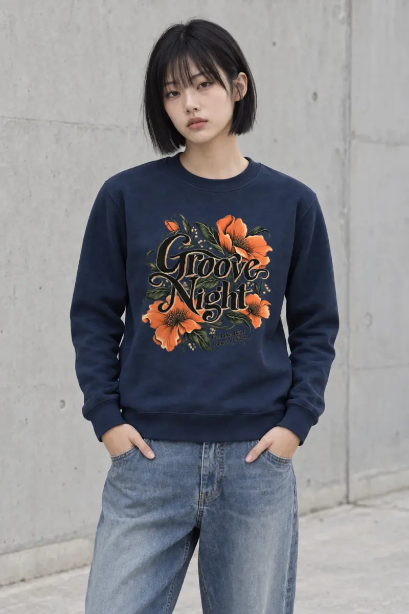 "Groove Night" Heavy Blend Unisex Crewneck Sweatshirt