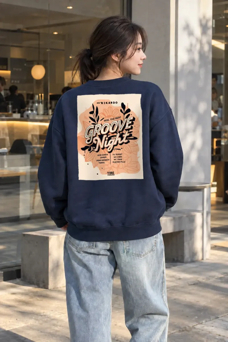 "Groove Night" Heavy Blend Unisex Crewneck Sweatshirt | Gildan 18000