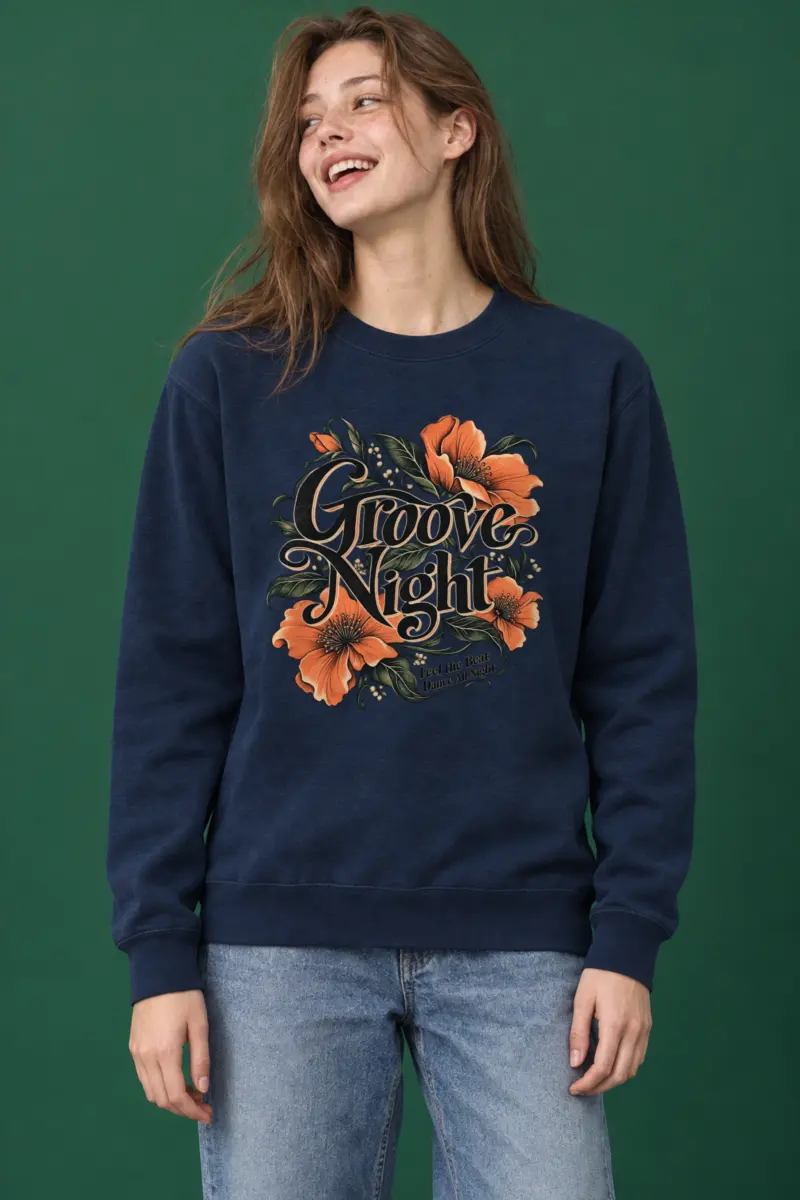 "Groove Night" Heavy Blend Unisex Crewneck Sweatshirt