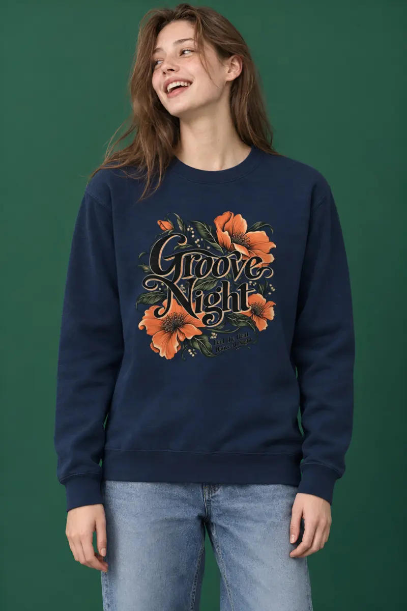 "Groove Night" Heavy Blend Unisex Crewneck Sweatshirt
