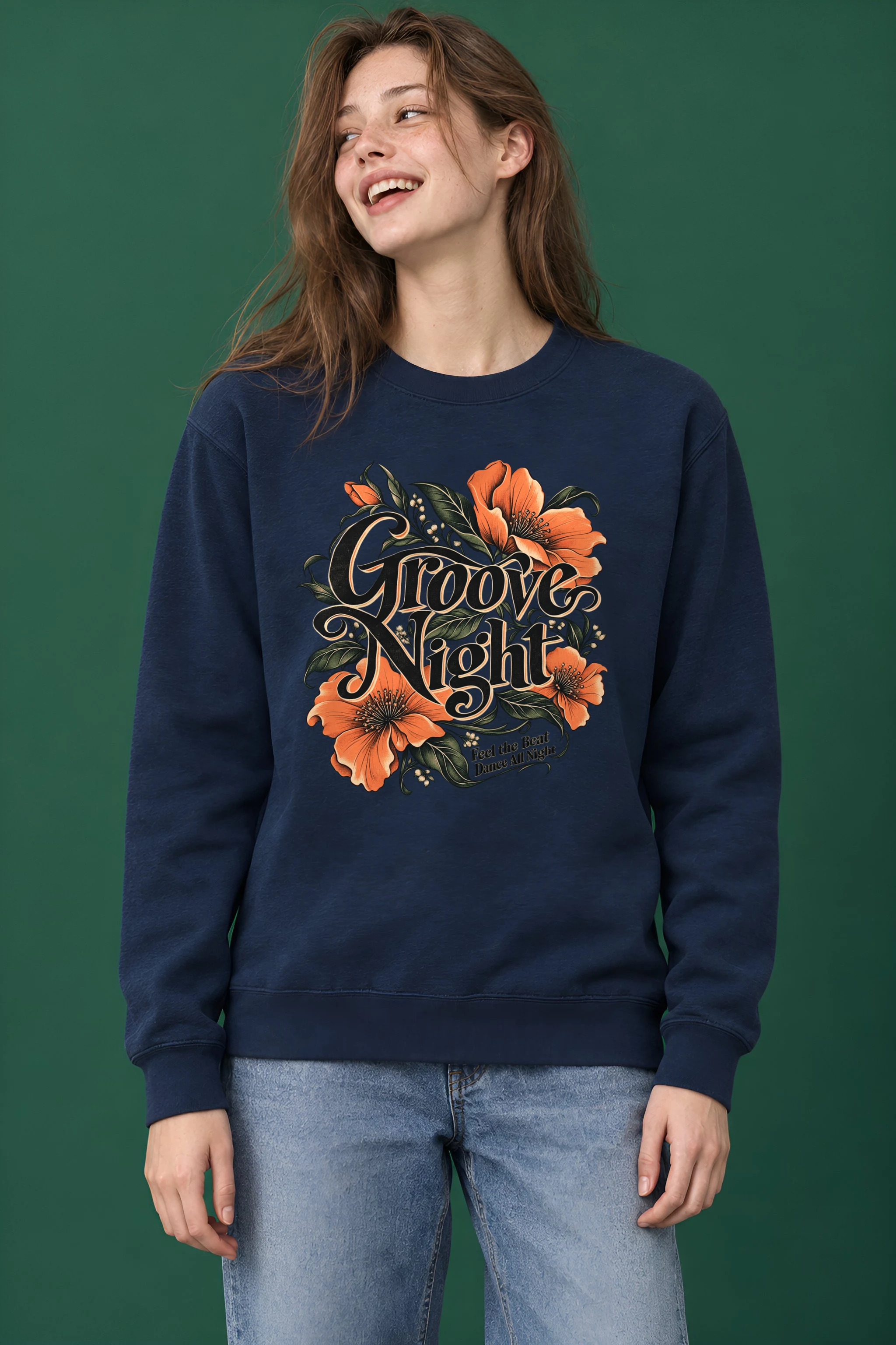 "Groove Night" Heavy Blend Unisex Crewneck Sweatshirt