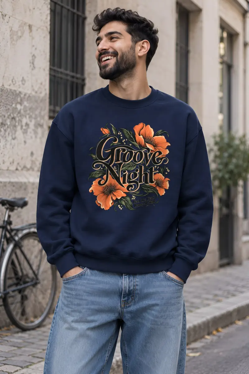 "Groove Night" Heavy Blend Unisex Crewneck Sweatshirt